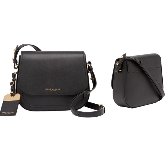 Marc Jacobs Bags Marc Jacobs Rider Black Leather Crossbody Saddle